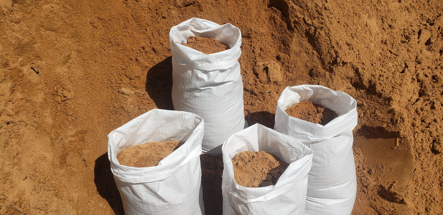 Bagged premium red sand, 0.6 to 0.7 cubic feet, ideal for landscaping, paver base, and small projects, Mulch and Stuff